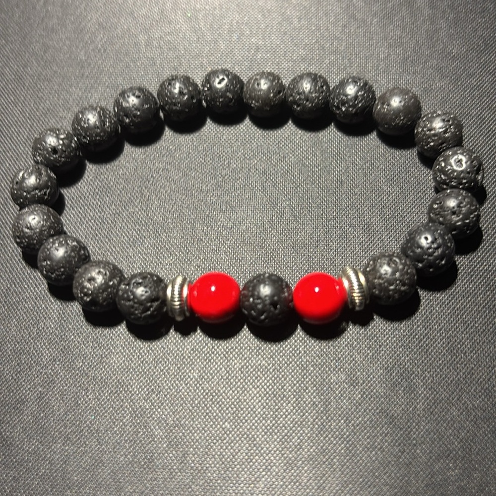 Lava Stone Bracelet. ( 8mm Stone Bead )